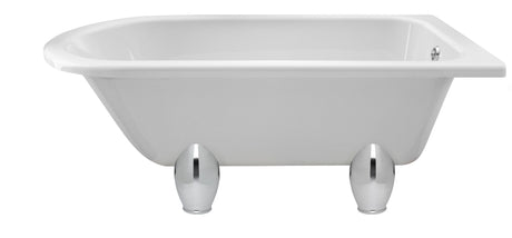 Launde Abbey Single Ended Freestanding Shower Bath Deacon Leg Set 1500mm - White - TAP 'N' SHOWER