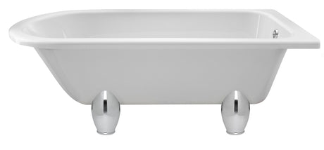 Launde Abbey Single Ended Freestanding Shower Bath Deacon Leg Set 1700mm - White - TAP 'N' SHOWER