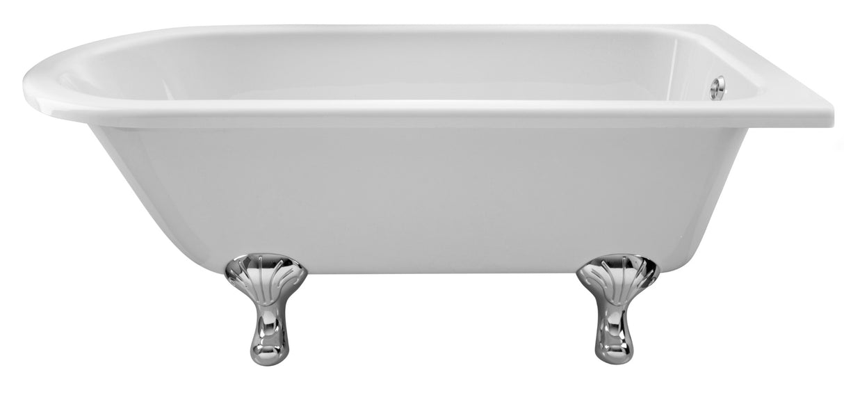 Launde Abbey Single Ended Freestanding Shower Bath Corbel Leg Set 1700mm - White - TAP 'N' SHOWER