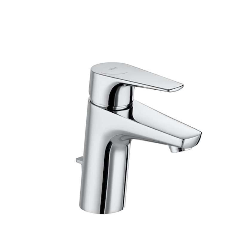 Roca Atlas Standard Height Basin Mixer Tap with Pop-up Waste In Chrome