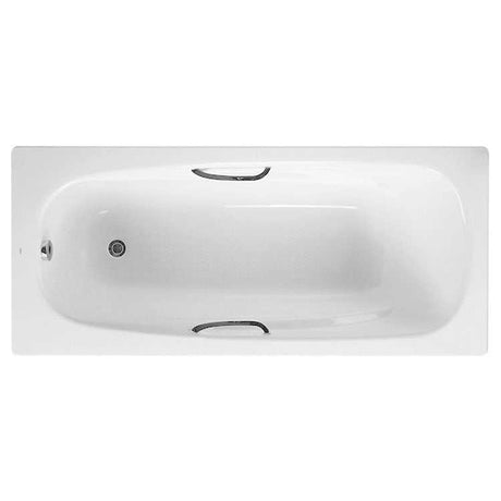 Roca Carla Anti-Slip Single Ended Steel Bath 1700mm x 700mm - 0 Tap Ho
