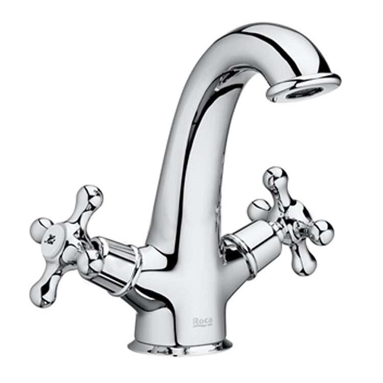 Roca Carmen Twin Lever Basin Mixer Tap - Chrome - 5A3B4BC00