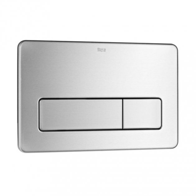 Roca PL3 Anti Vandal Dual Flush Plate - Stainless Steel - 890097004 - TAP 'N' SHOWER
