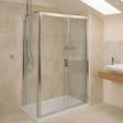 Roman Embrace 1200mm x 1900mm Bright Silver Sliding Shower Door Only - ET1213S - TAP 'N' SHOWER
