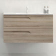 Royo Vitale Slimline 2 Drawer Wall Unit 800mm - Light Oak - RO125227 - TAP 'N' SHOWER