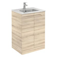Royo Vitale Floor Standing Basin Unit 600mm - Oak - RO125230 - TAP 'N' SHOWER