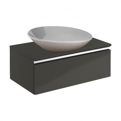 Royo Vida 1 Drawer Wall Unit 800mm - Anthracite - RO124822 - TAP 'N' SHOWER