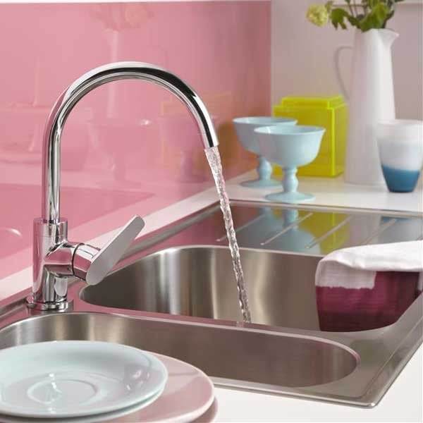 Bristan Raspberry Modern EasyFit Mono Kitchen Sink Mixer Tap - Chrome