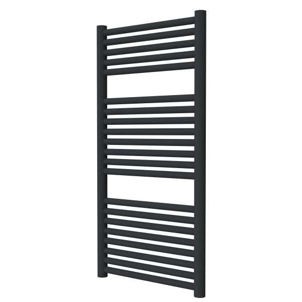 Radox Hercules 1200mm H black pearl anthracite straight designer heated towel rail
