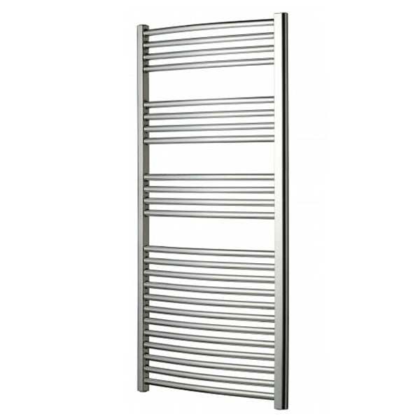 Radox Premier 1200mm H chrome curved heated towel rail for modern bathrooms