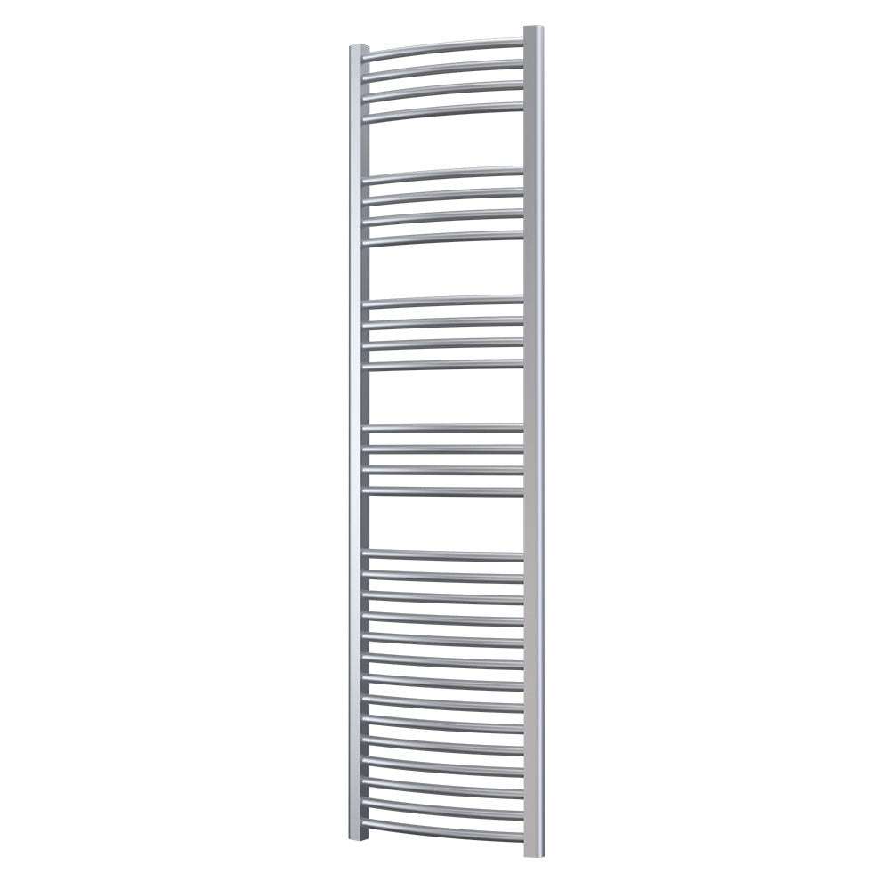 Radox Premier 1500mm H chrome curved heated towel rail for modern bathrooms