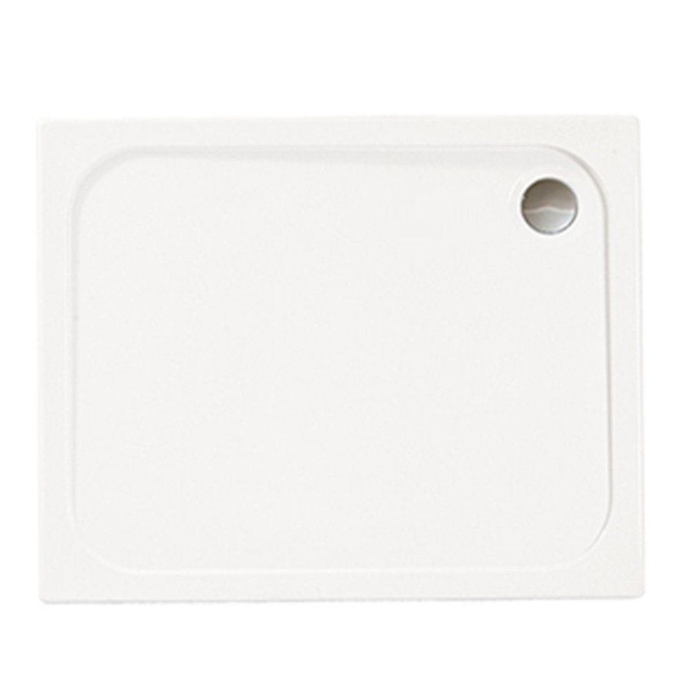 Merlyn Touchstone Anti Slip Rectangular Shower Tray Without Waste 1000 x 800mm - White - S118RTASTO - TAP 'N' SHOWER