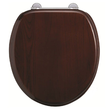 Burlington Standard Mahogany Toilet Seat & Cover - S12 - TAP 'N' SHOWER