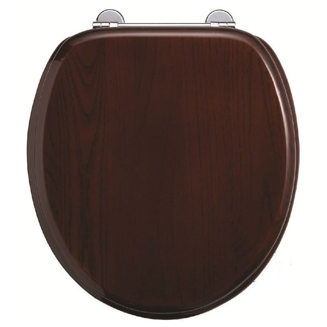 Burlington Standard Mahogany Toilet Seat & Cover - S12 - TAP 'N' SHOWER
