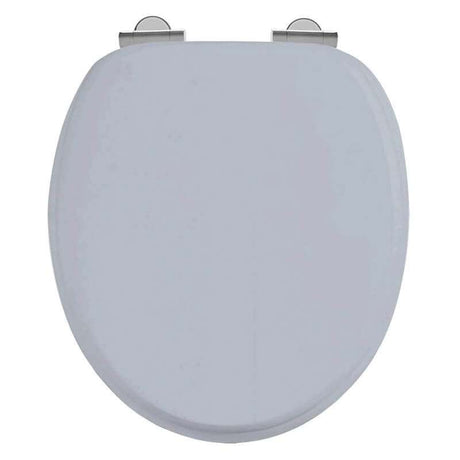 Burlington Grey Soft Close Toilet Seat with Chrome Hinges - S46