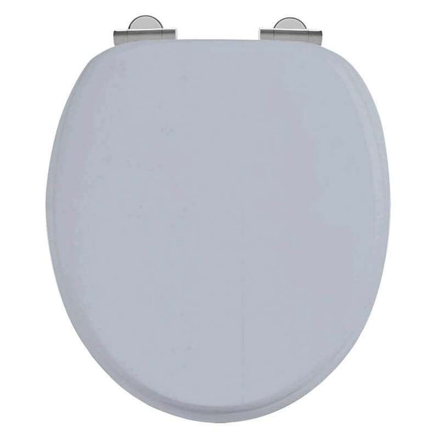 Burlington Grey Soft Close Toilet Seat with Chrome Hinges - S46