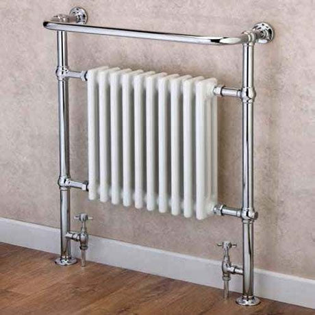 Supplies4Heat Boleyn 965mm Height x 540mm Width White/Chrome Radiator Heated Towel Rail - BOLE965405