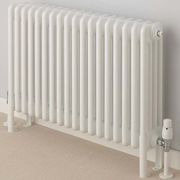 Supplies4Heat Cornel 752mm Height x 609mm Width White Horizontal 4 Column Radiator - CORN4C756013HW