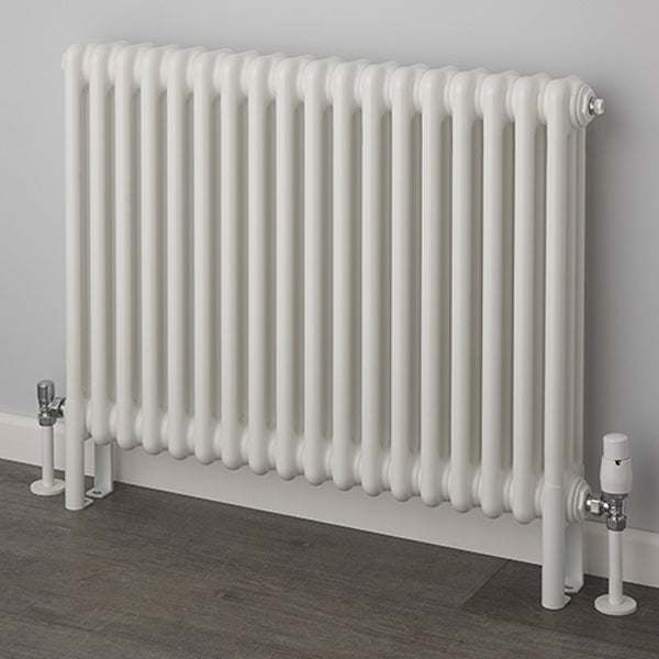 Supplies4Heat Cornel 500mm Height x 834mm Width White Horizontal 3 Column Radiator - CORN3C508318HW - TAP 'N' SHOWER