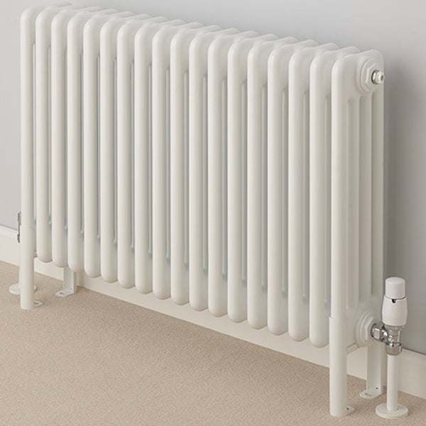 Supplies4Heat Cornel 300mm Height x 1374mm Width White Horizontal 4 Column Radiator - CORN4C301330HW