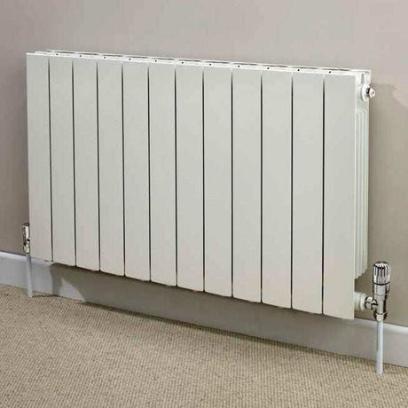 Supplies4Heat Saxon 690mm Height x 428mm Width White Horizontal Aluminium Radiator - SAXO694205H
