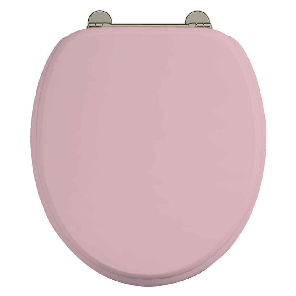 Bespoke Confetti Pink Seat With Gold Hinges - S54GOLD - TAP 'N' SHOWER