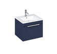 Britton Shoreditch One Drawer Wall Hung Vanity Unit 550mm - Matt Blue - S55SDB - TAP 'N' SHOWER
