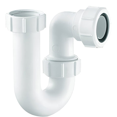 Armitage Shanks Plastic P Trap for Use With Cloakroom Pedestal - White - S895067 - TAP 'N' SHOWER