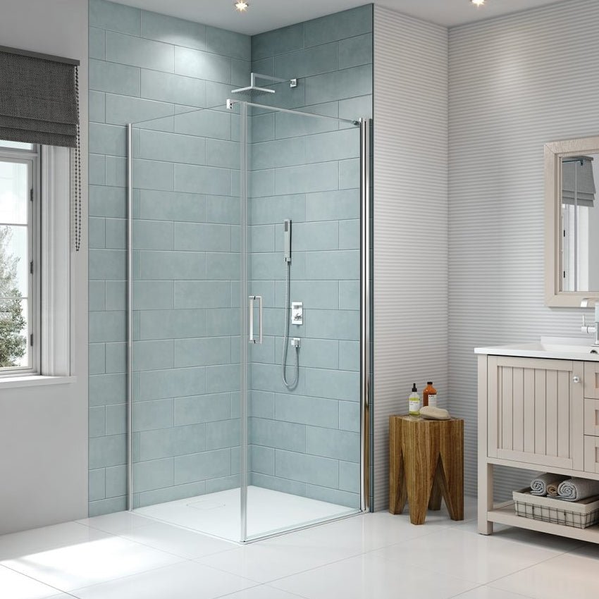 Merlyn 8 Series Frameless Side Panel 760mm Wide - Clear Glass - S8FSP76PV - TAP 'N' SHOWER