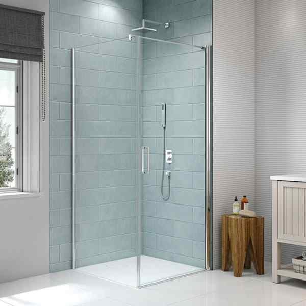Merlyn 8 Series Frameless Side Panel 800mm Wide - Clear Glass - S8FSP80PV - TAP 'N' SHOWER