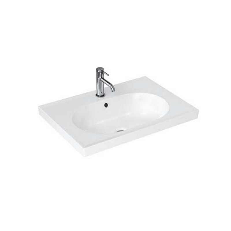 Britton Shoreditch Round One Tap Hole White Basin 650 x 165 x 450mm - SHR.013 - TAP 'N' SHOWER