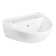 Twyford Sola 2 Tap Washbasin 400×345 - White - SA4112WH - TAP 'N' SHOWER