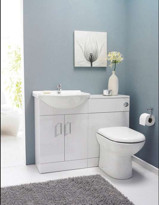 Nuie Combination Saturn 1 Tap Hole Furniture Pack with Round Basin and