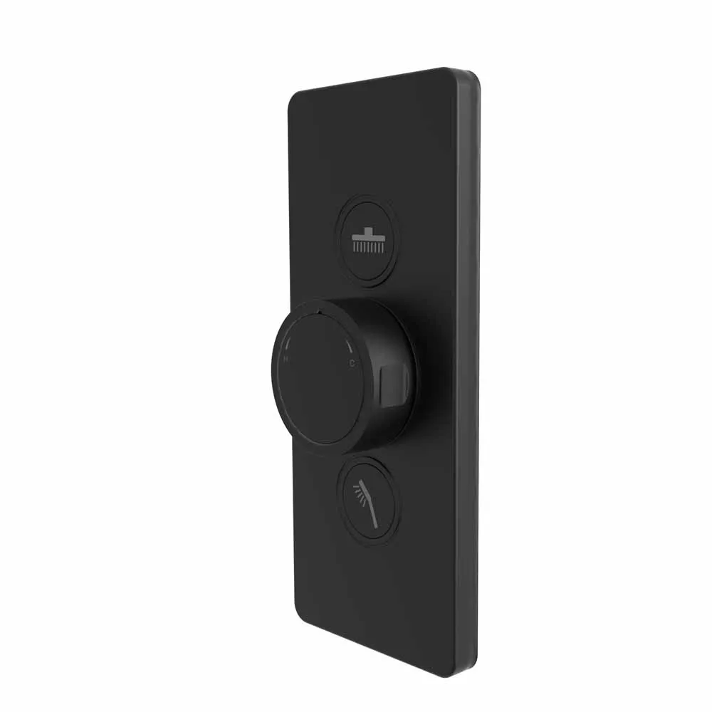 Tavistock Axiom Dual Function Push Button Shower Valve - Black - SAX2764 - TAP 'N' SHOWER