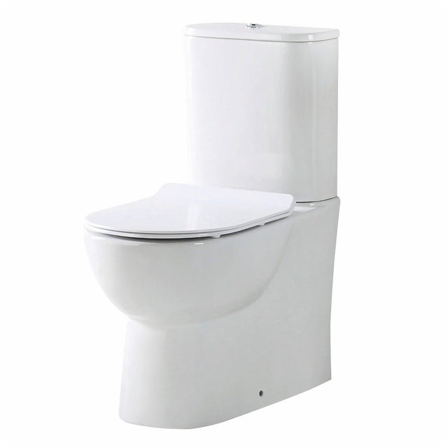 Scudo Belini Rimless Closed Back WC Pan 430mm - White - BELINI009 - TAP 'N' SHOWER
