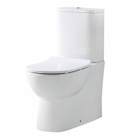Scudo Belini Rimless Closed Back WC Pan 430mm - White - BELINI009 - TAP 'N' SHOWER