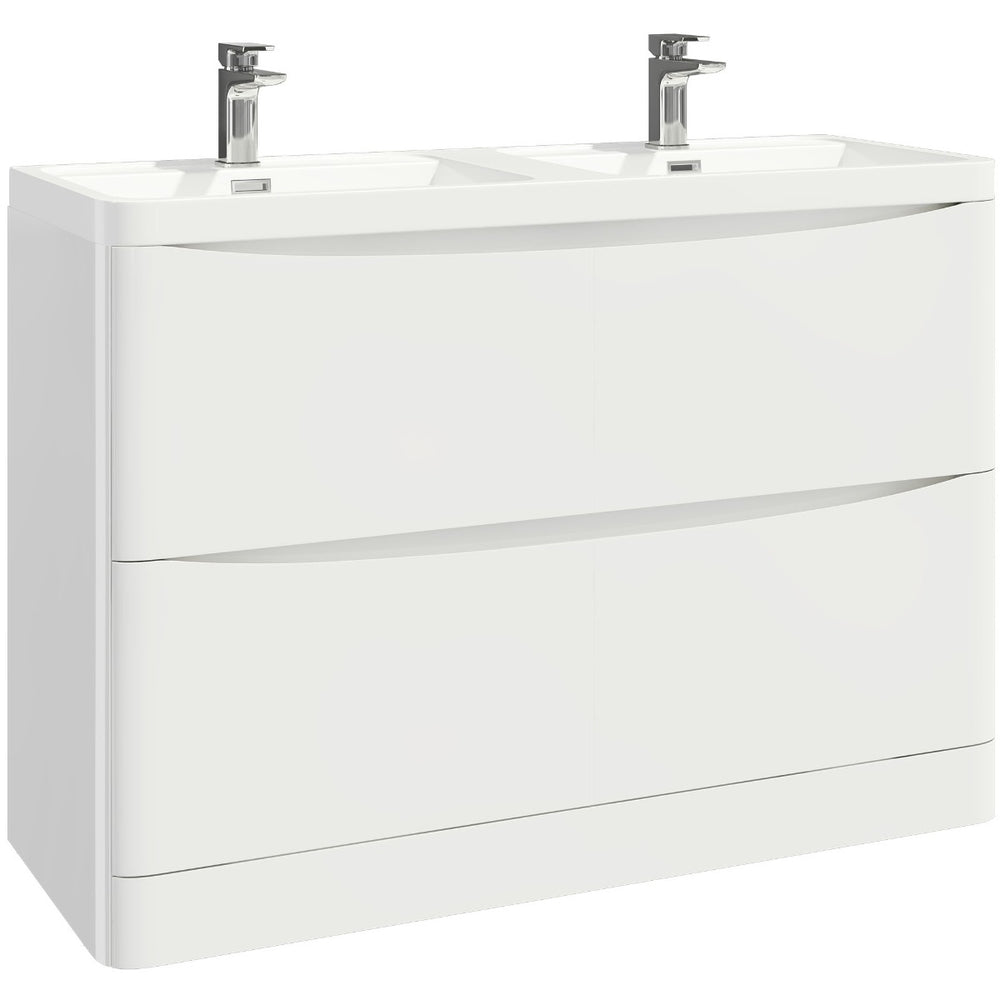 Scudo 1200mm Bella Basin Only - Gloss White - BELLA - 1200BASIN - TAP 'N' SHOWER