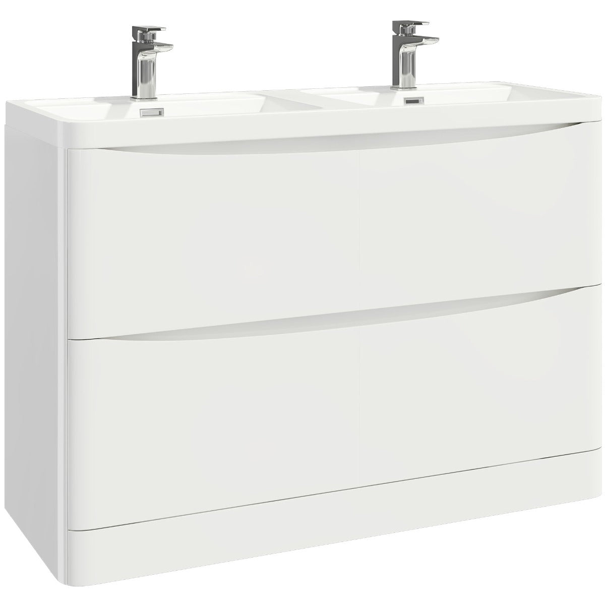 Scudo 1200mm Bella Basin Only - Gloss White - BELLA - 1200BASIN - TAP 'N' SHOWER