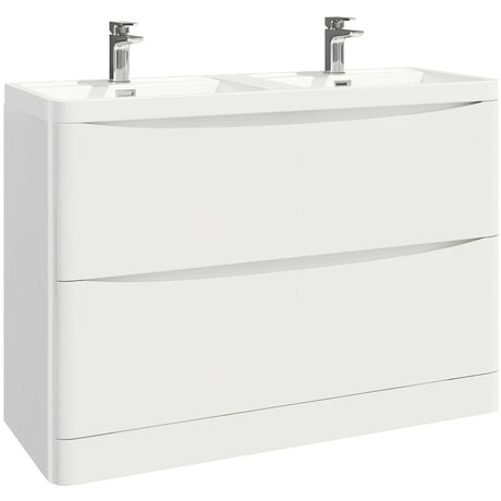 Scudo 1200mm Bella Basin Only - Gloss White - BELLA - 1200BASIN - TAP 'N' SHOWER