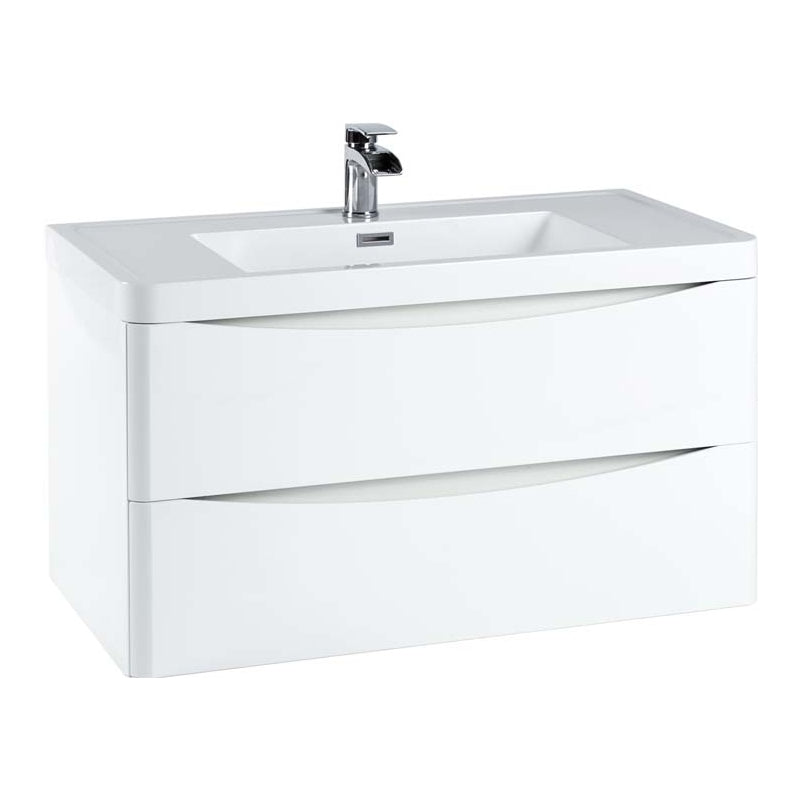 Scudo 900mm Bella Basin Only - Gloss White - BELLA - 900BASIN - TAP 'N' SHOWER