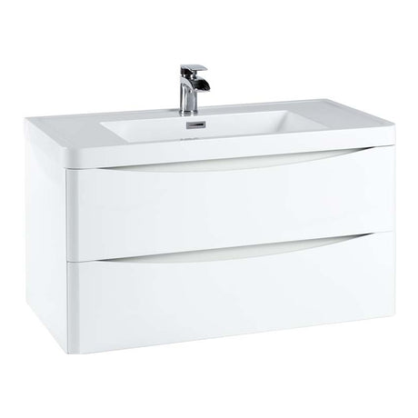 Scudo 900mm Bella Basin Only - Gloss White - BELLA - 900BASIN - TAP 'N' SHOWER