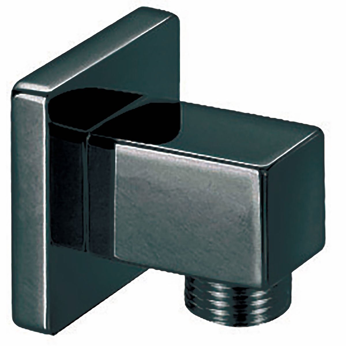 Scudo Square Outlet Elbow - Matt Black - BLACK004ORBL - TAP 'N' SHOWER