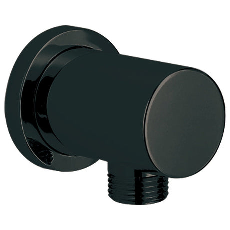 Scudo Round Outlet Elbow - Matt Black - BLACK011ORB - TAP 'N' SHOWER