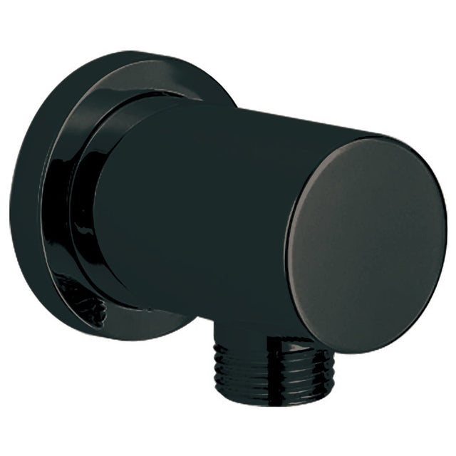 Scudo Round Outlet Elbow - Matt Black - BLACK011ORB - TAP 'N' SHOWER