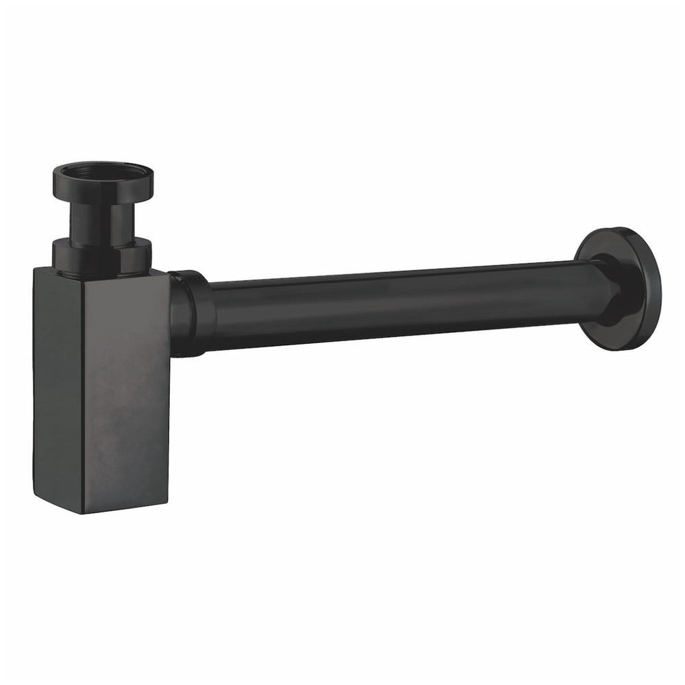 Scudo Square Bottle Trap - Matt Black - BLACK097 - TAP 'N' SHOWER