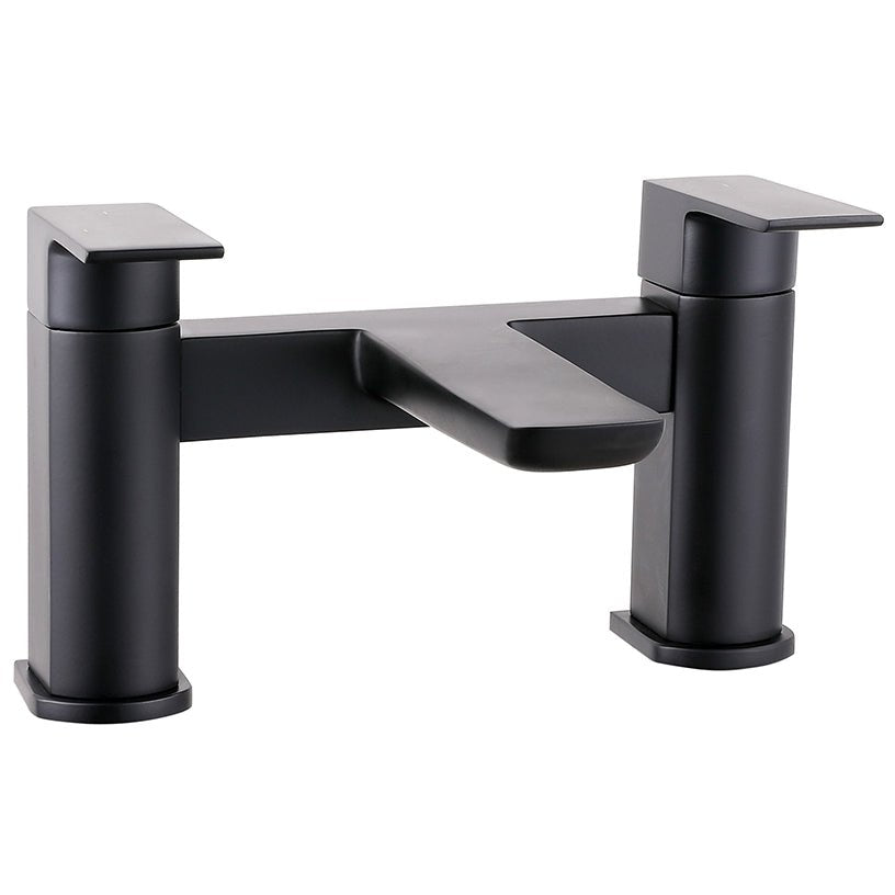Scudo Muro Bath Filler Tap - Black - BLACK242ORBL - TAP 'N' SHOWER