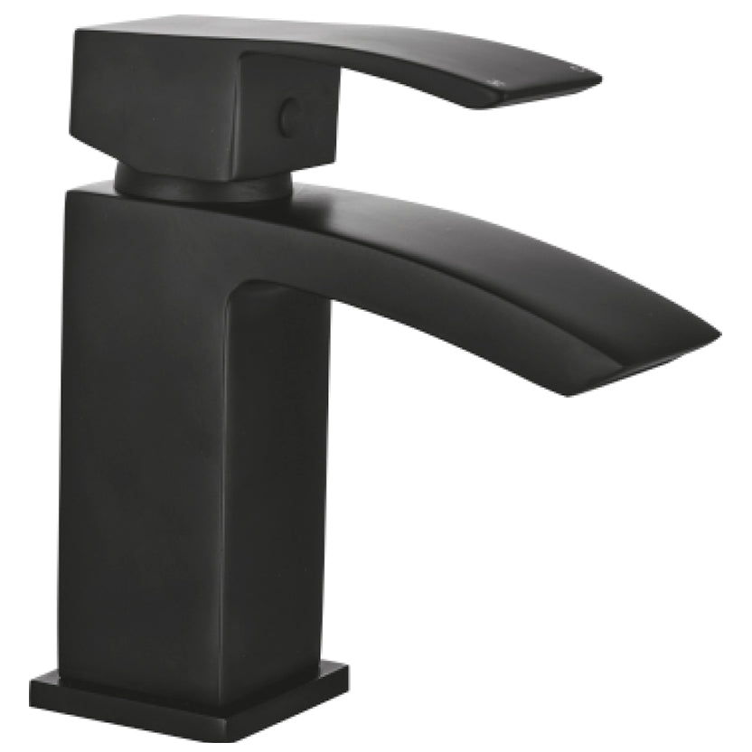 Scudo Descent Mini Mono Basin Mixer Tap - Matt Black - BLACK250ORBL - TAP 'N' SHOWER