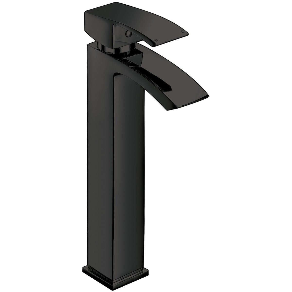 Scudo Descent Tall Mono Basin Mixer Tap - Matt Black - BLACK252ORBL - TAP 'N' SHOWER