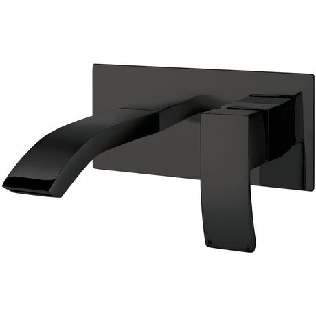 Scudo Descent Wall Mounted Basin Mixer Tap - Matt Black - BLACK253ORBL - TAP 'N' SHOWER