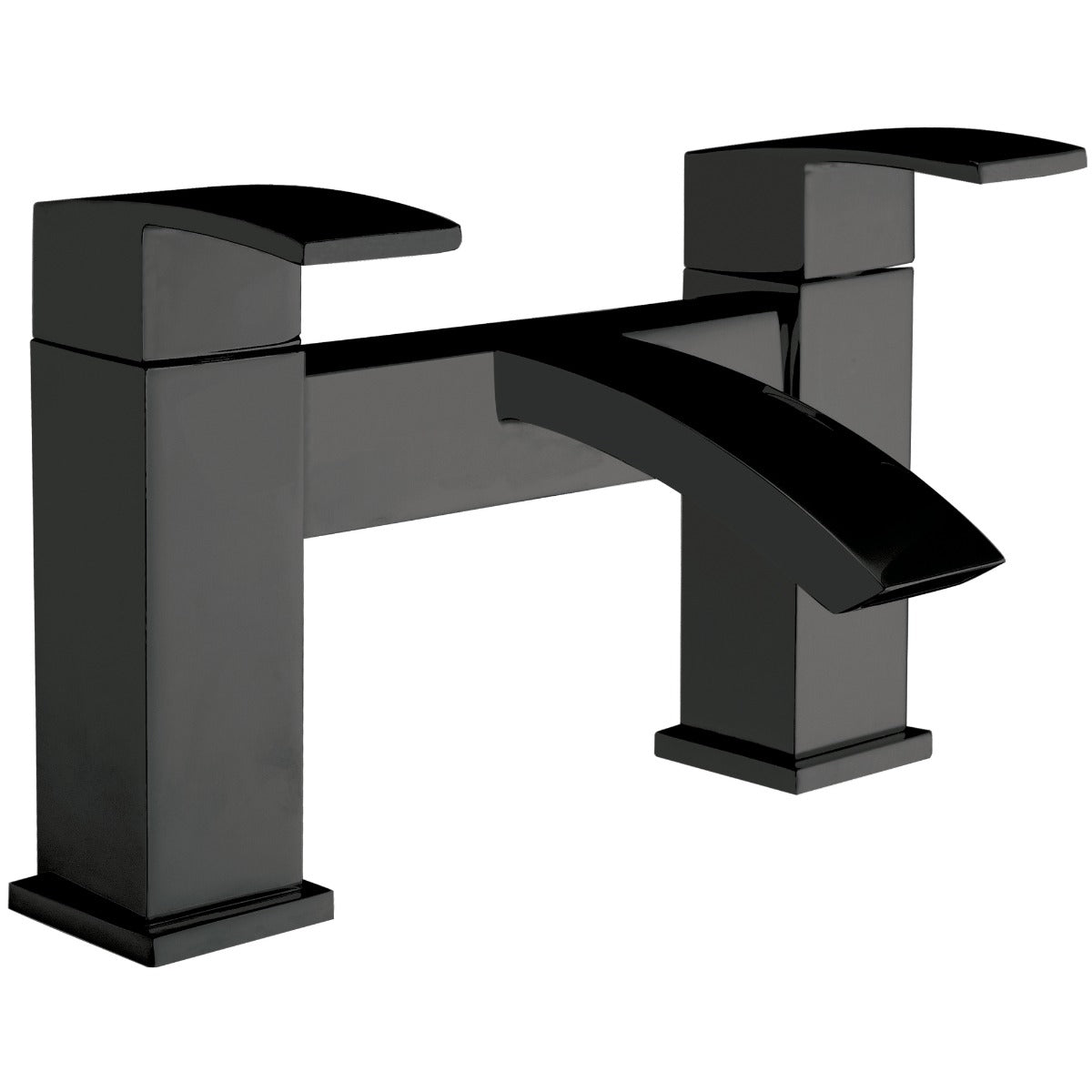 Scudo Deck Mounted Bath Filler Tap - Matt Black - BLACK255ORBL - TAP 'N' SHOWER
